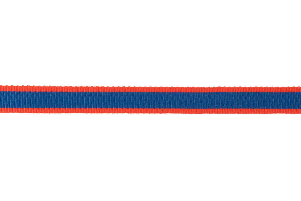 10m roll Royal Blue Ribbon with Coral Edging