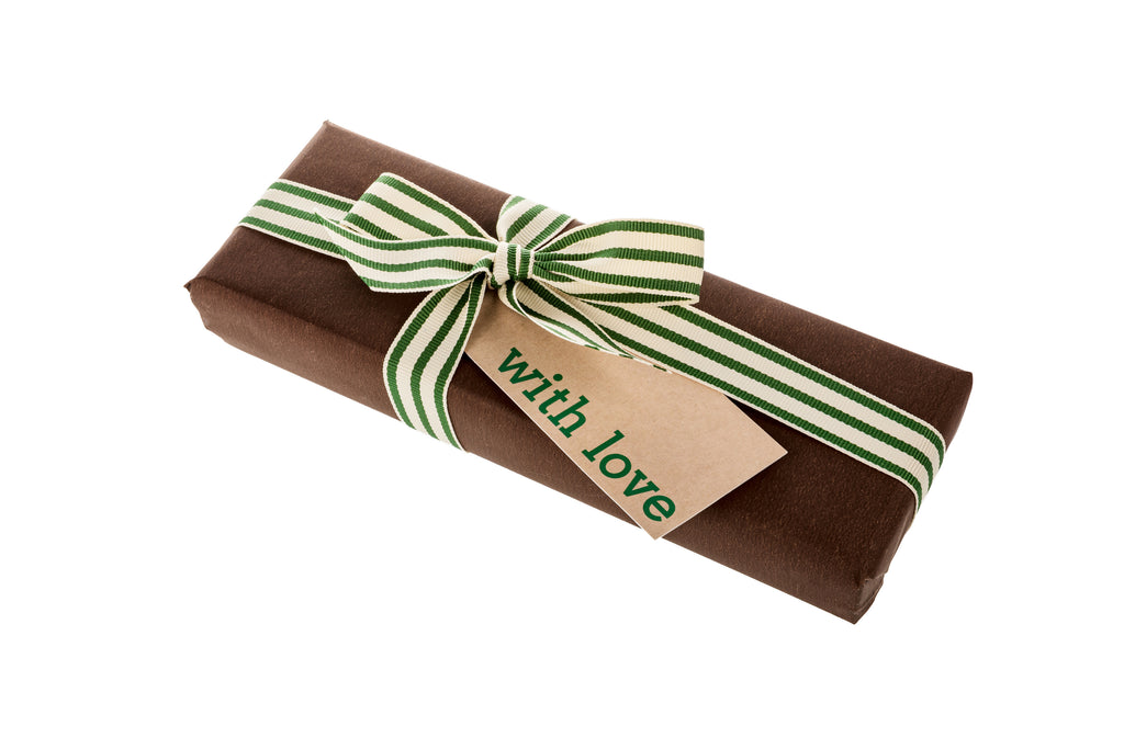10m x 20mm width Spruce Green and Cream Ribbon