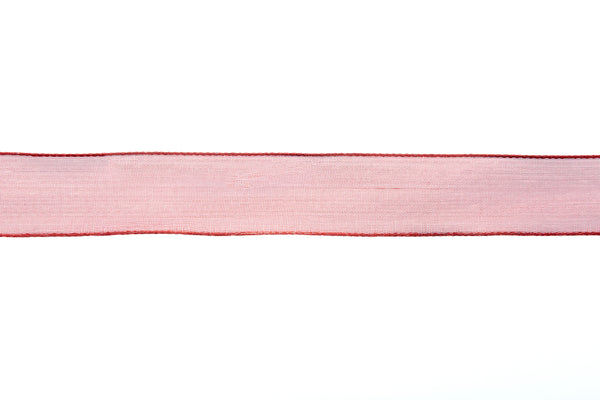 10m x 25mm width roll of Deep Red Wired Ribbon
