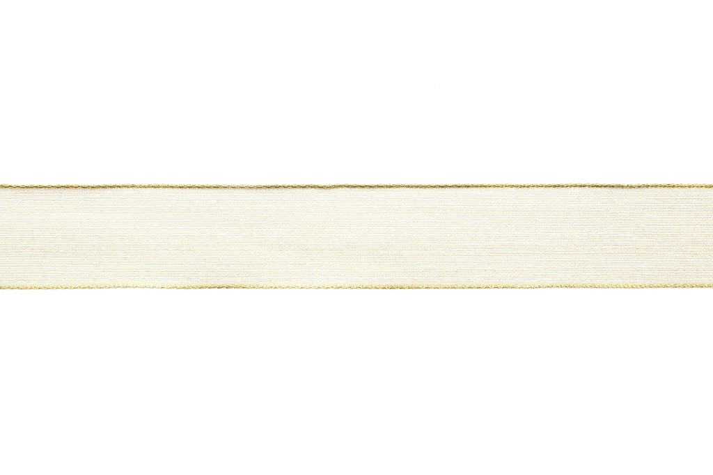 10m x 25mm width roll of Gold Wired Ribbon