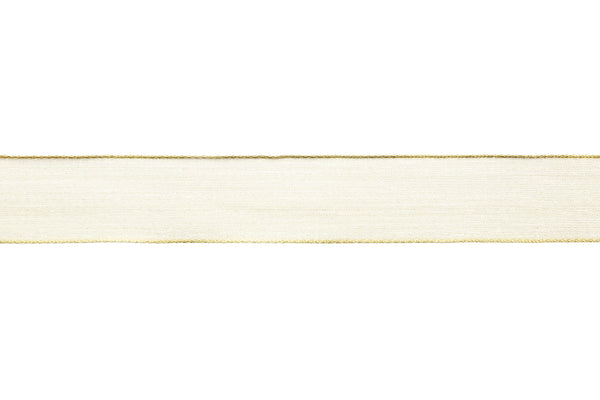 10m x 25mm width roll of Gold Wired Ribbon