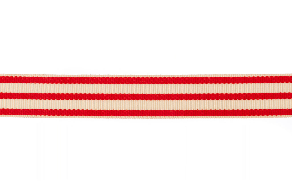 10m x 20mm with Red and Cream Ribbon