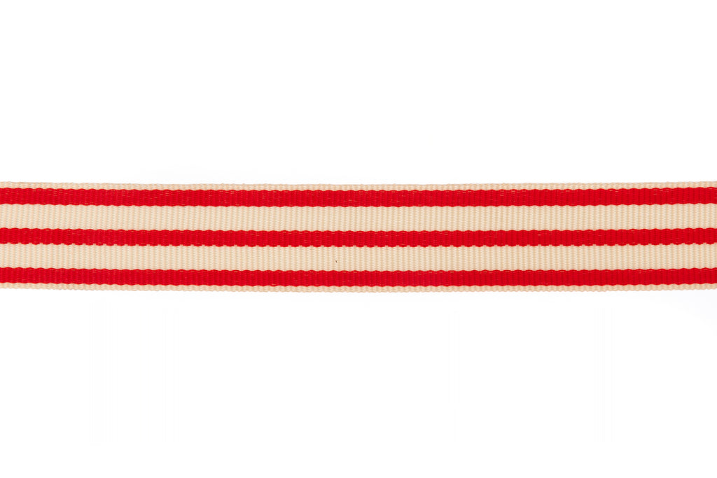 10m x 20mm with Red and Cream Ribbon