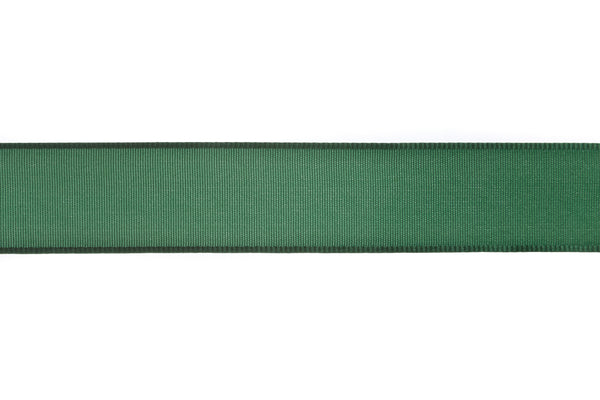 25m long x 23mm wide Spruce Green Wired Taffeta Ribbon