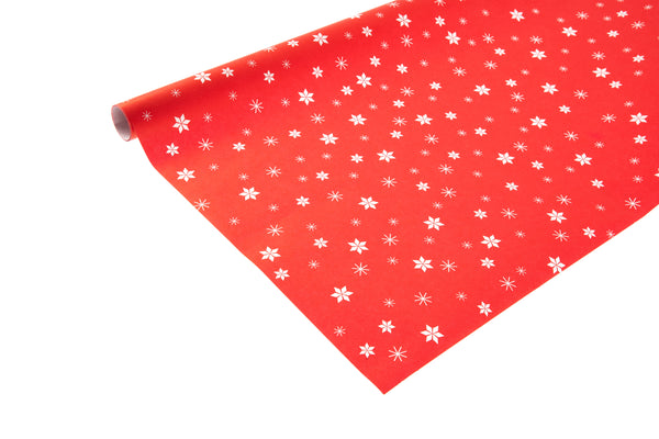2m roll Red Kraft Paper With Stars