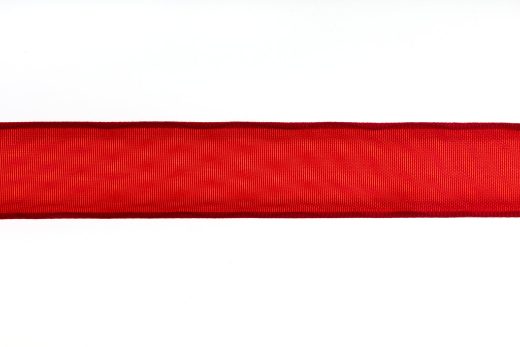 25m x 23mm wide red wired taffeta Ribbon