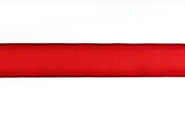 25m x 23mm wide red wired taffeta Ribbon